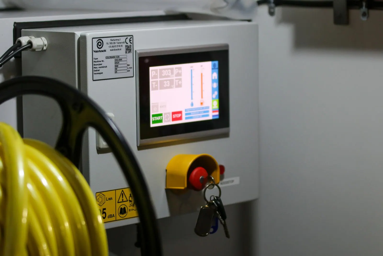 Industrial control panel undergoing electronics refurbishment